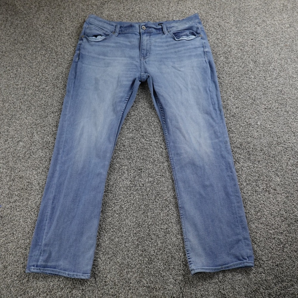 Buckle BKE‎ Jeans Mens 40X30 Dark Blue Denim Jake Straight Leg Stretch Flex Fade